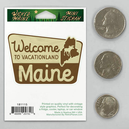 Maine Welcome to Vacationland Mini Sticker