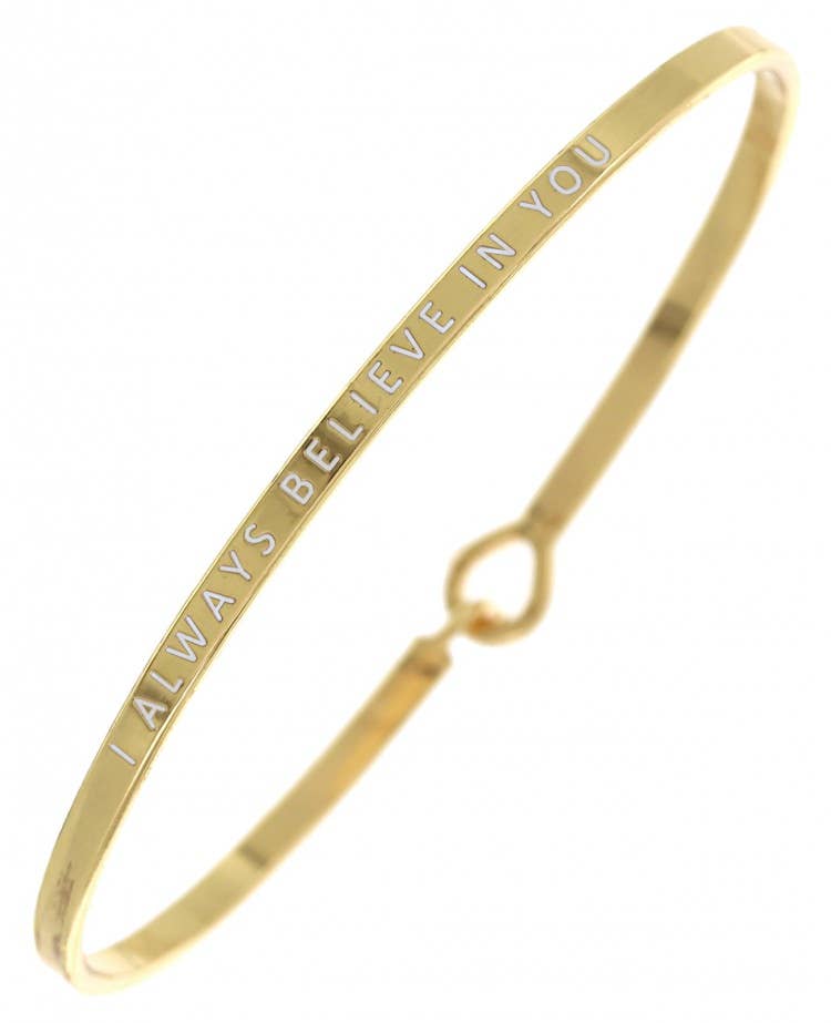 I ALWAYS BELIEVE IN YOU_3mm Message Bangle