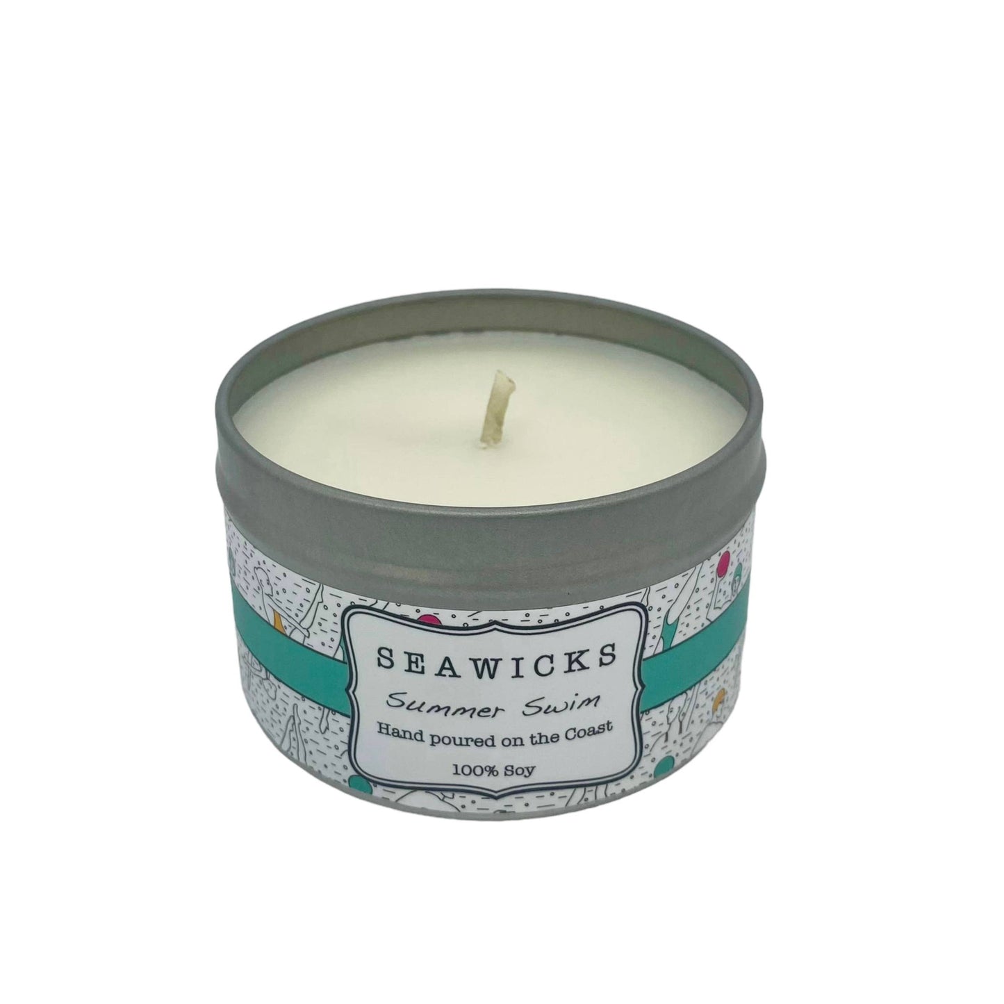 Summer Swim 100% Soy Large Travel Tin