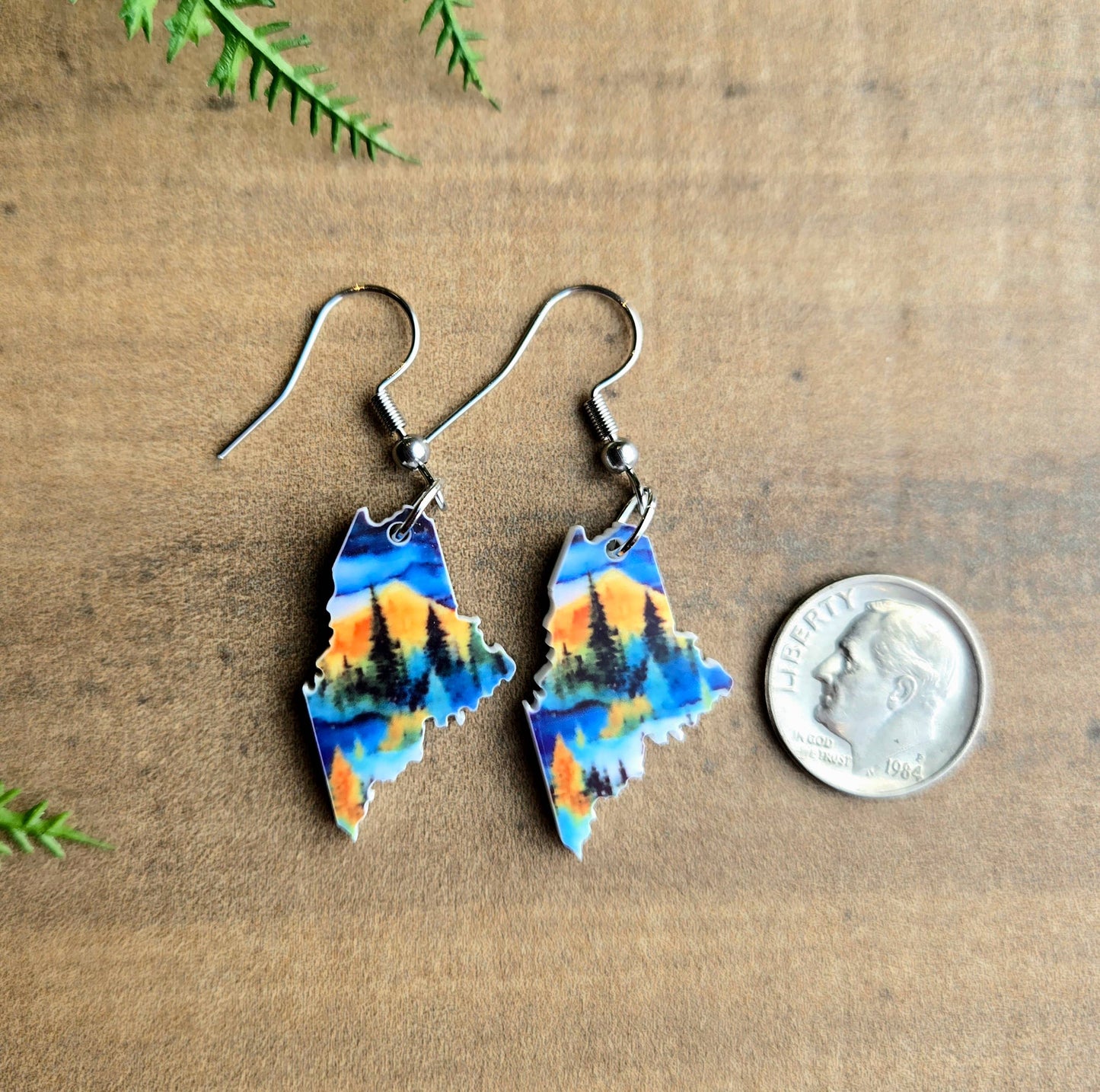 Maine Scenic Mountain Earrings