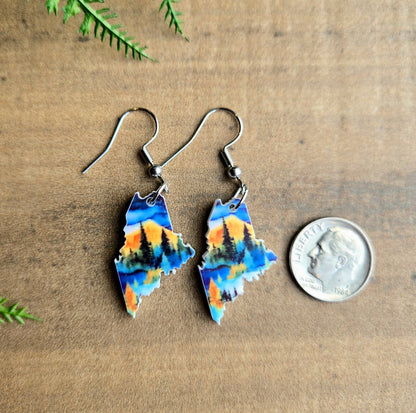 Maine Scenic Mountain Earrings