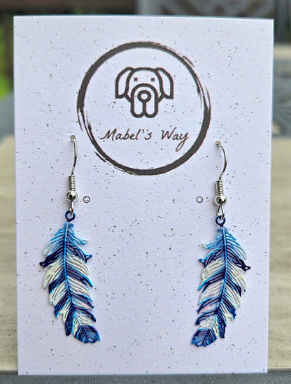Colorful Peacock Feather Earrings