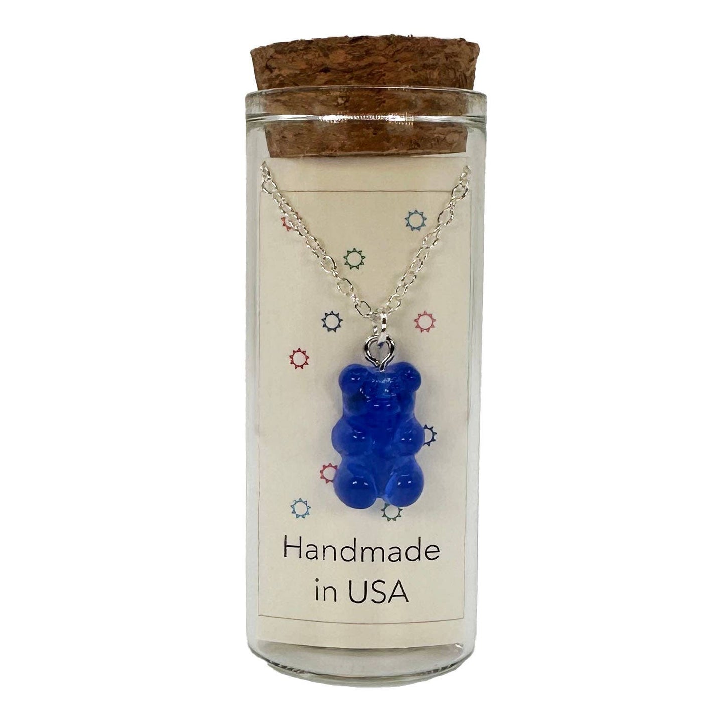 Oso Cute Gummy Bear Charm Necklace in a Bottle - 16 Inch