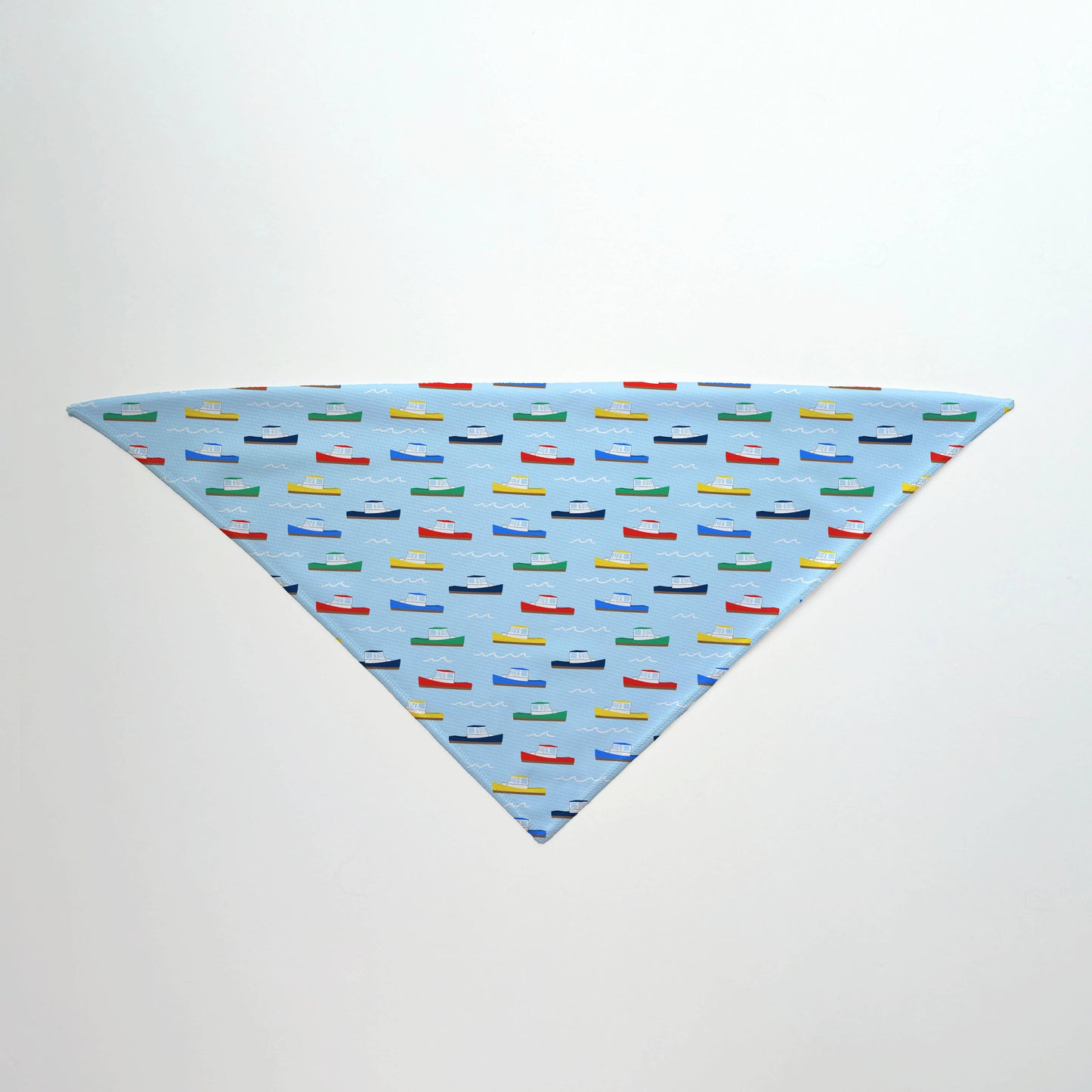 Lobster Boats and Buoys Reversible Tie-On Dog Bandana