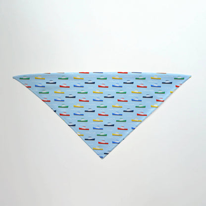 Lobster Boats and Buoys Reversible Tie-On Dog Bandana