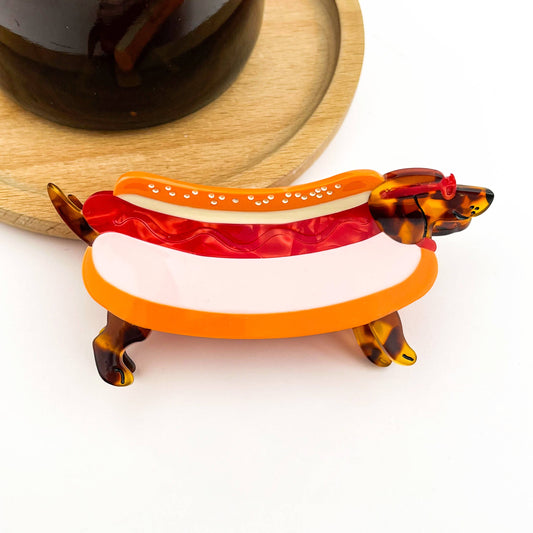 Creative Hot Dog Hair Claw Clip, Acetate Animal Hair Clip