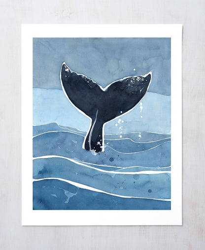 Whale Tail Art Print