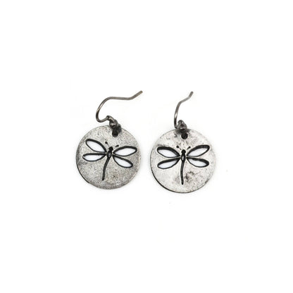 Pewter Earrings - Dragonfly