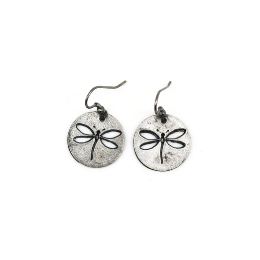 Pewter Earrings - Dragonfly