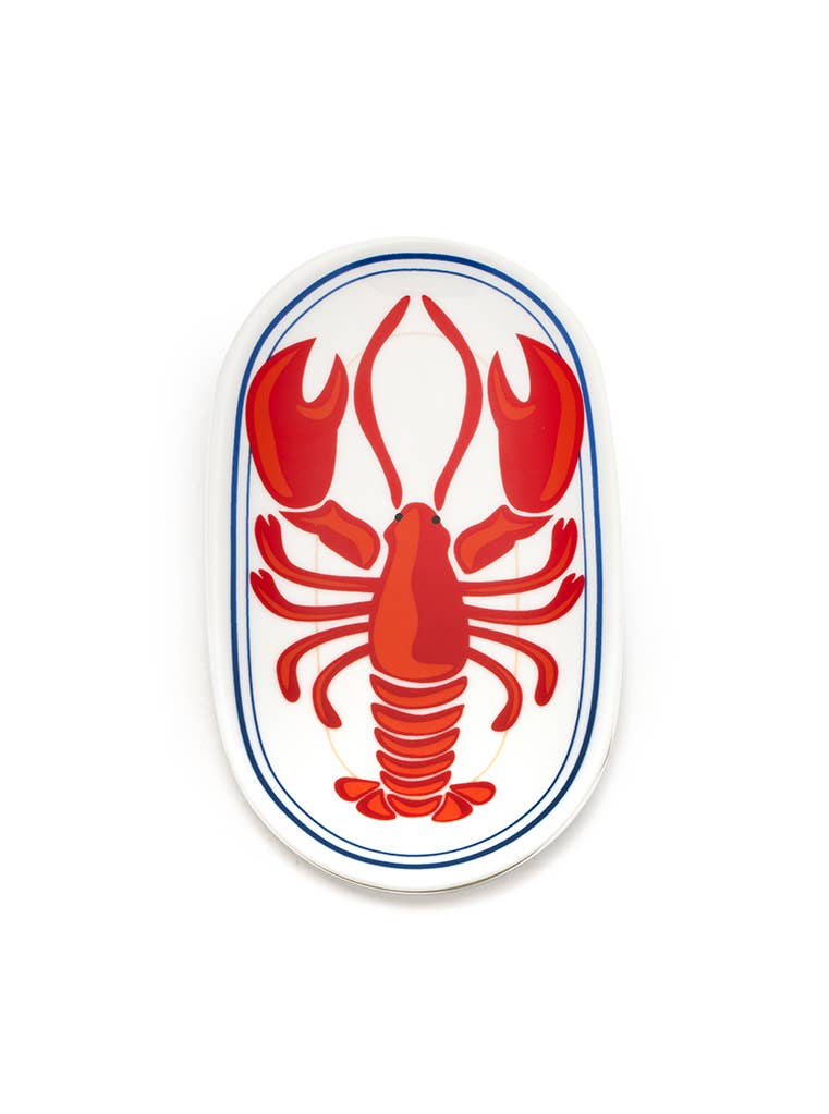 Ceramic Trinket & Jewelry Tray / Dish - Red Lobster