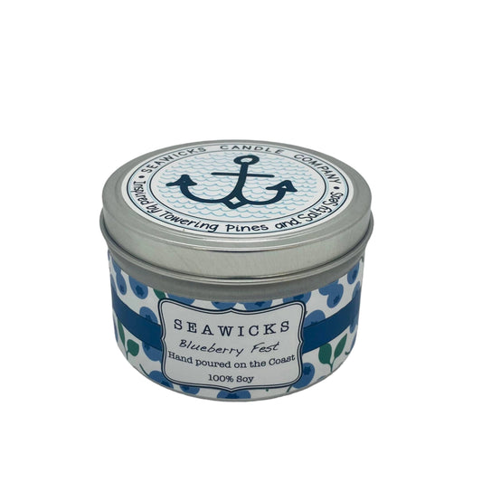 Large Travel Tin Blueberry Fest 100% Soy