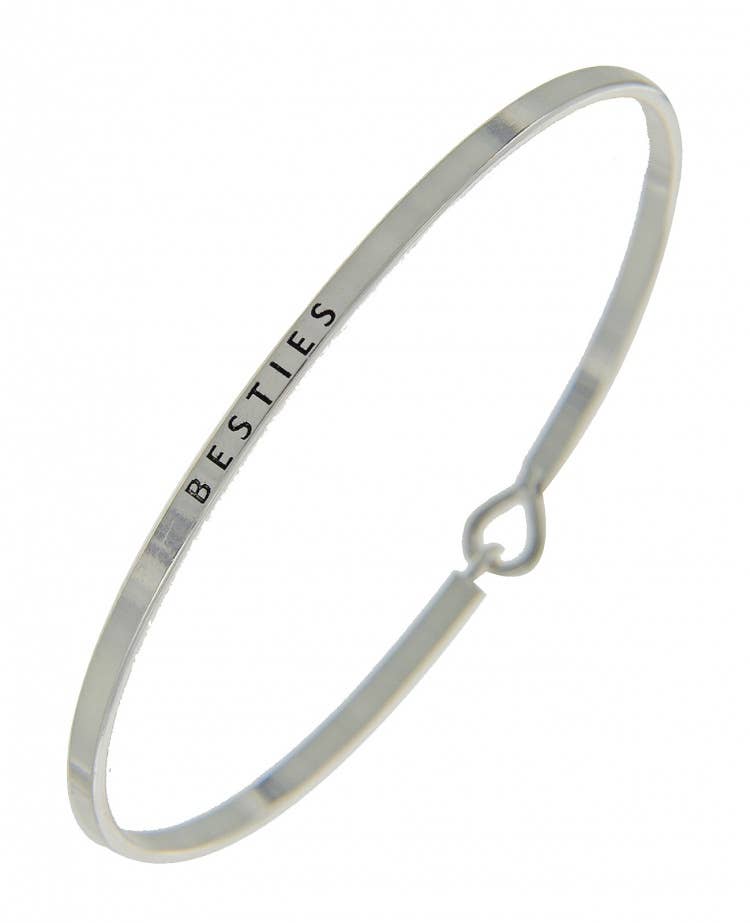 BESTIES Best Friend 3mm Message Brass Bangle