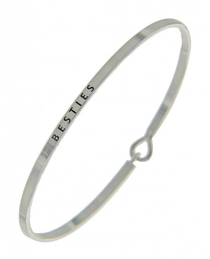 BESTIES Best Friend 3mm Message Brass Bangle
