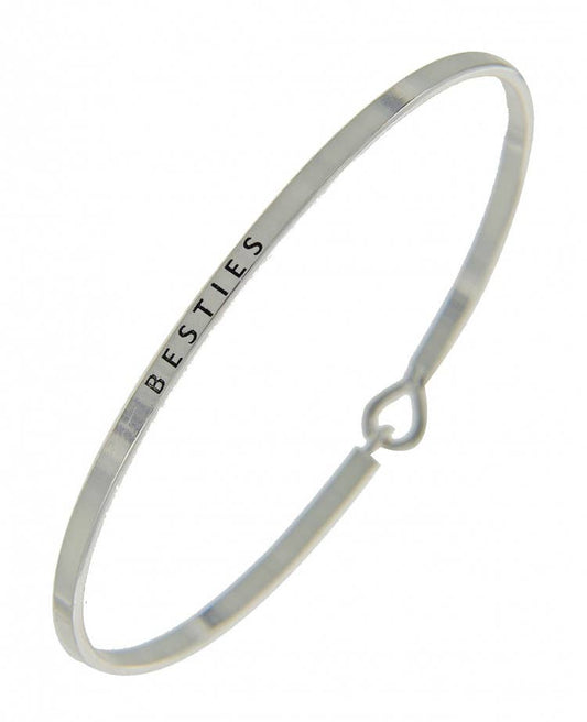 BESTIES Best Friend 3mm Message Brass Bangle
