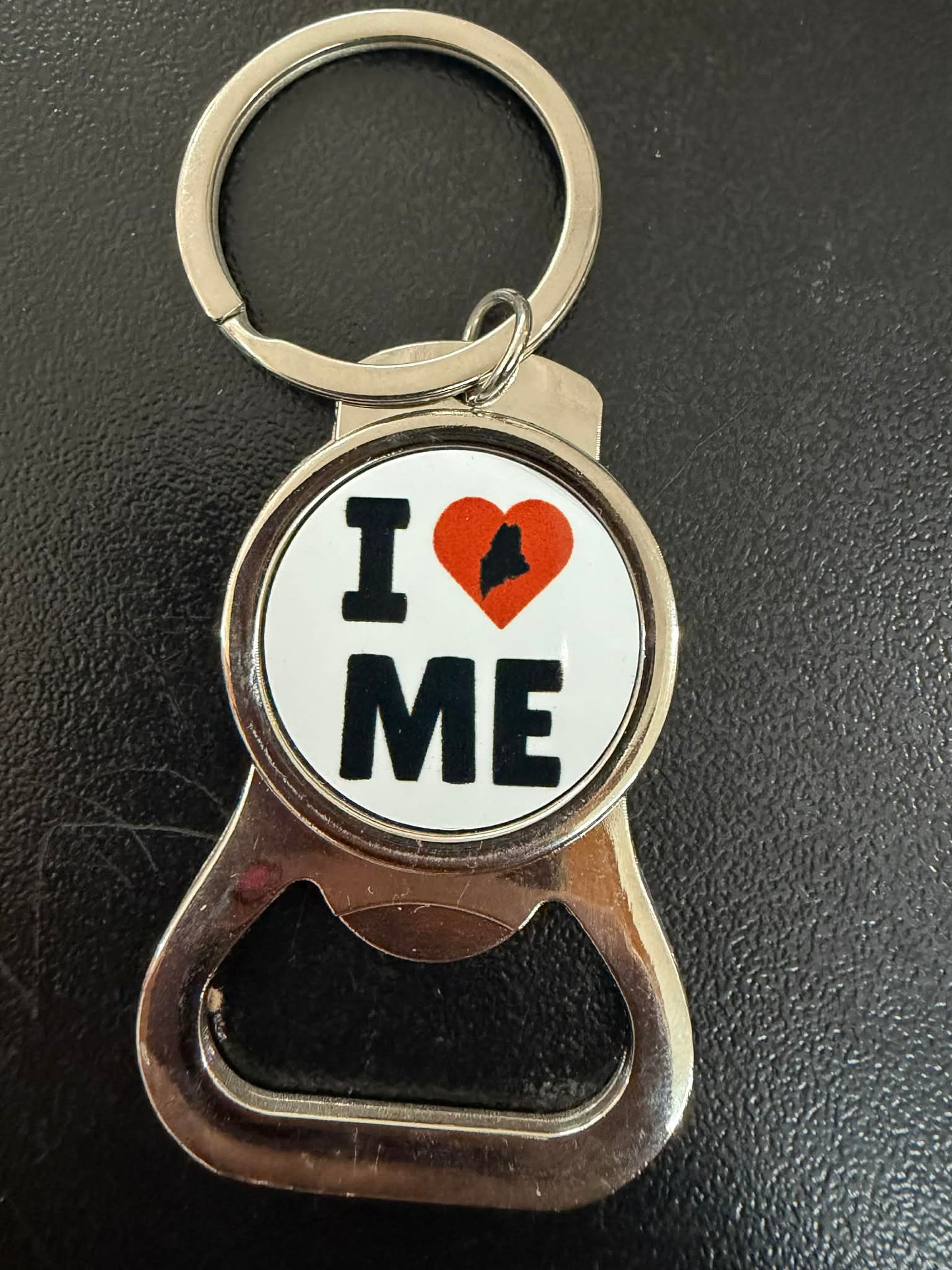 Maine themed keychain with bottle opener