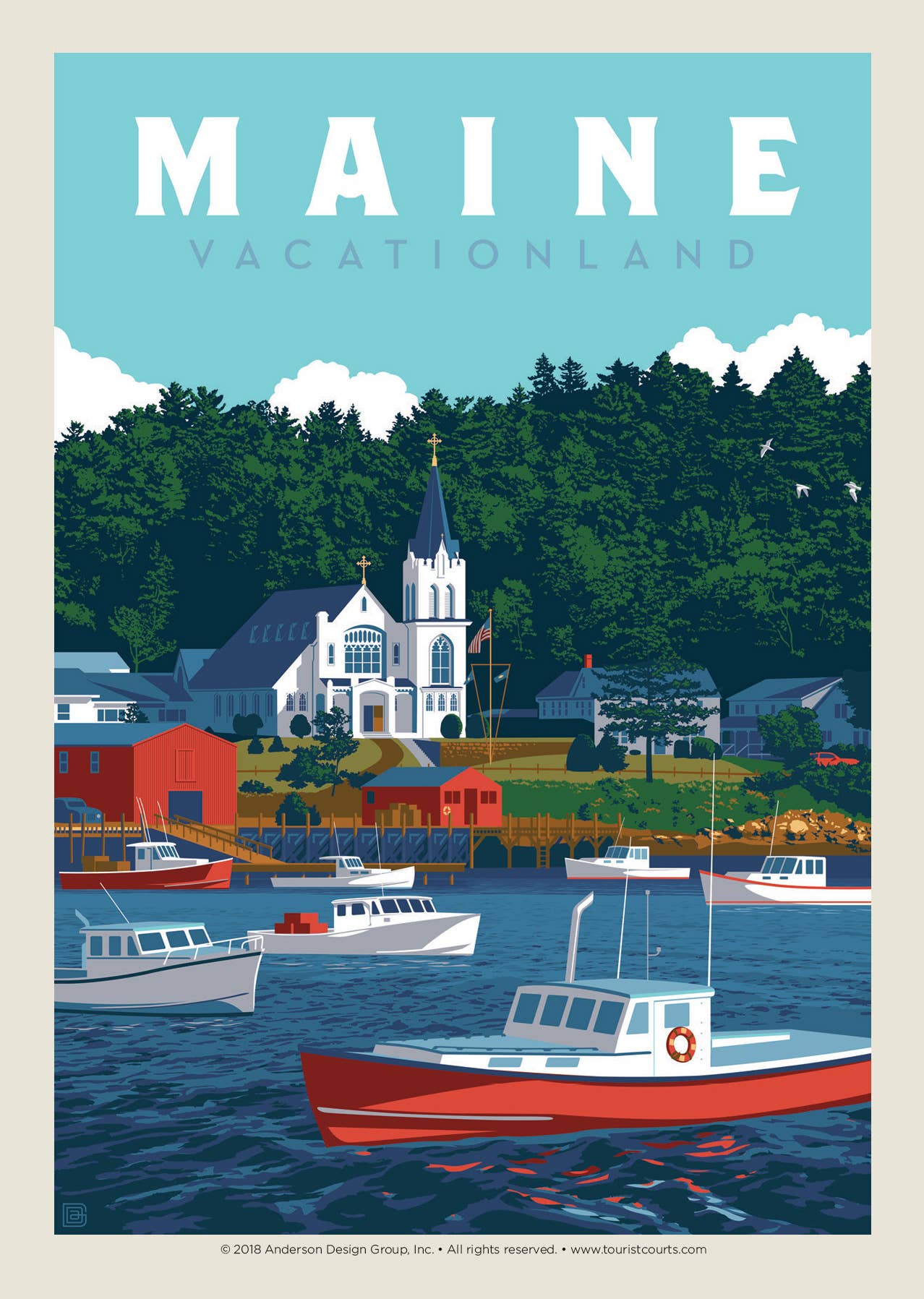 Maine Vacationland Postcard