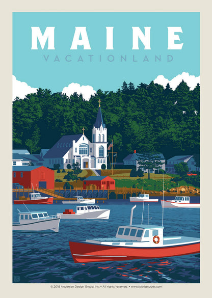 Maine Vacationland Postcard