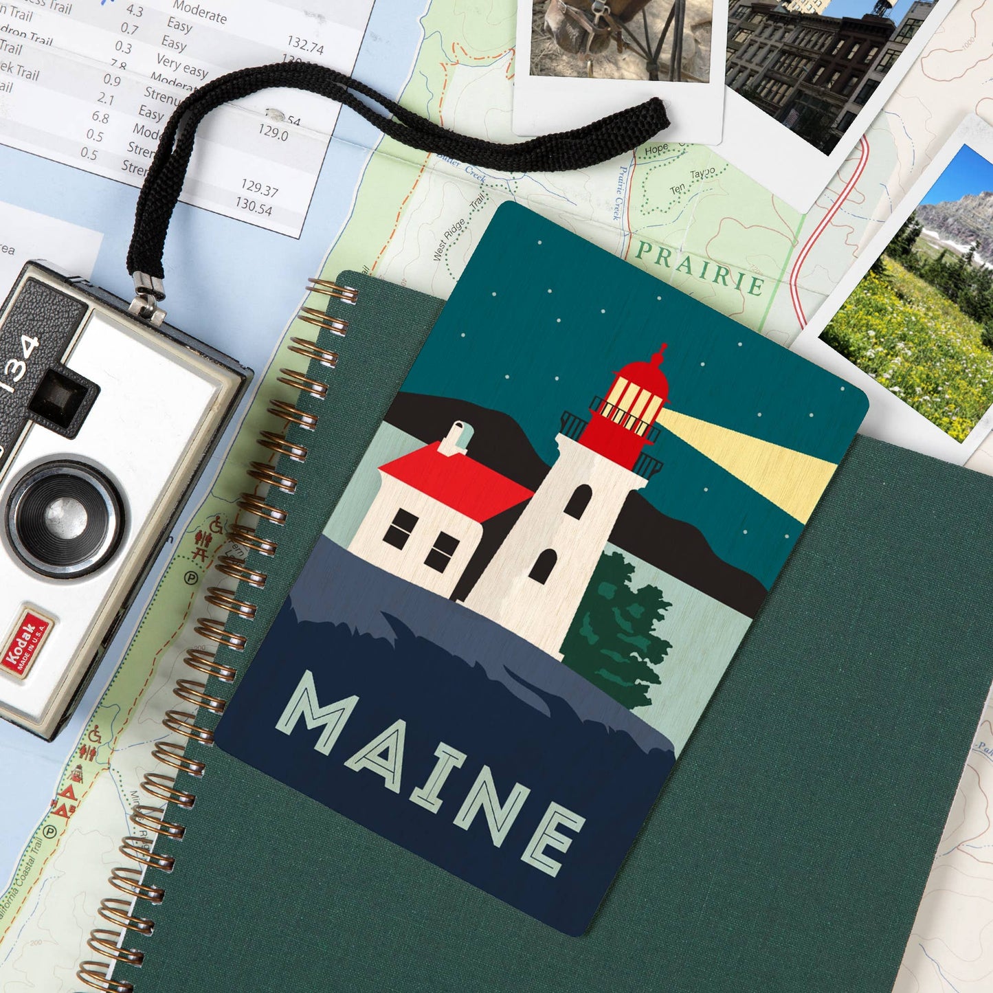 Maine Lighthouse WOOD POSTCARD