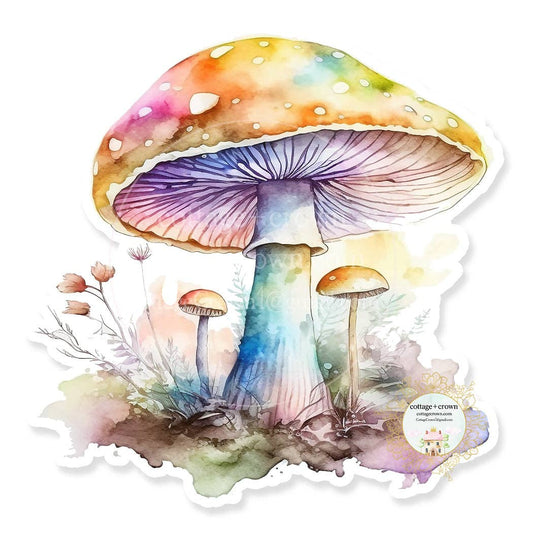Mushrooms 3 In Fairy Garden Vinyl Cottagecore Kindle Sticker
