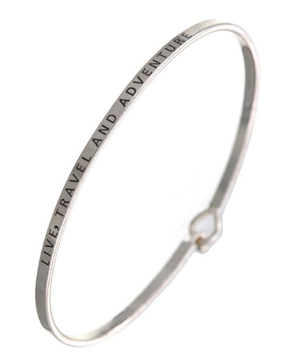 LIVE TRAVEL AND ADVENTURE 3mm Inspired Bangle