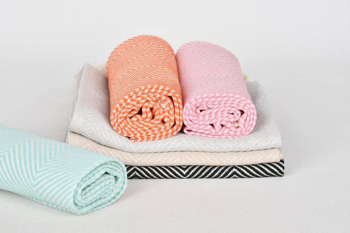 Herringbone Turkish Tea Towel, 20x40 in