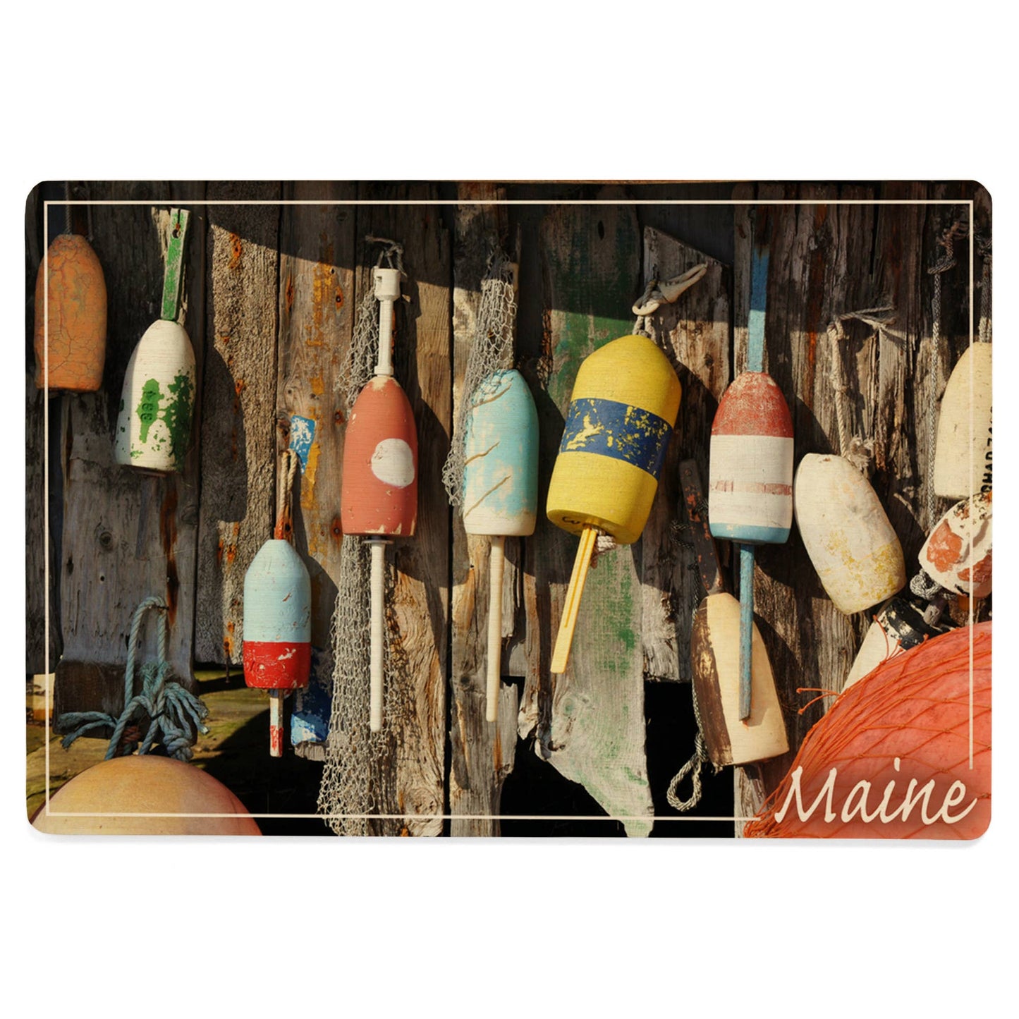 Maine Buoys WOOD POSTCARD