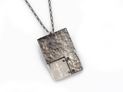 Handcrafted Cross Rectangle Pendant Necklace