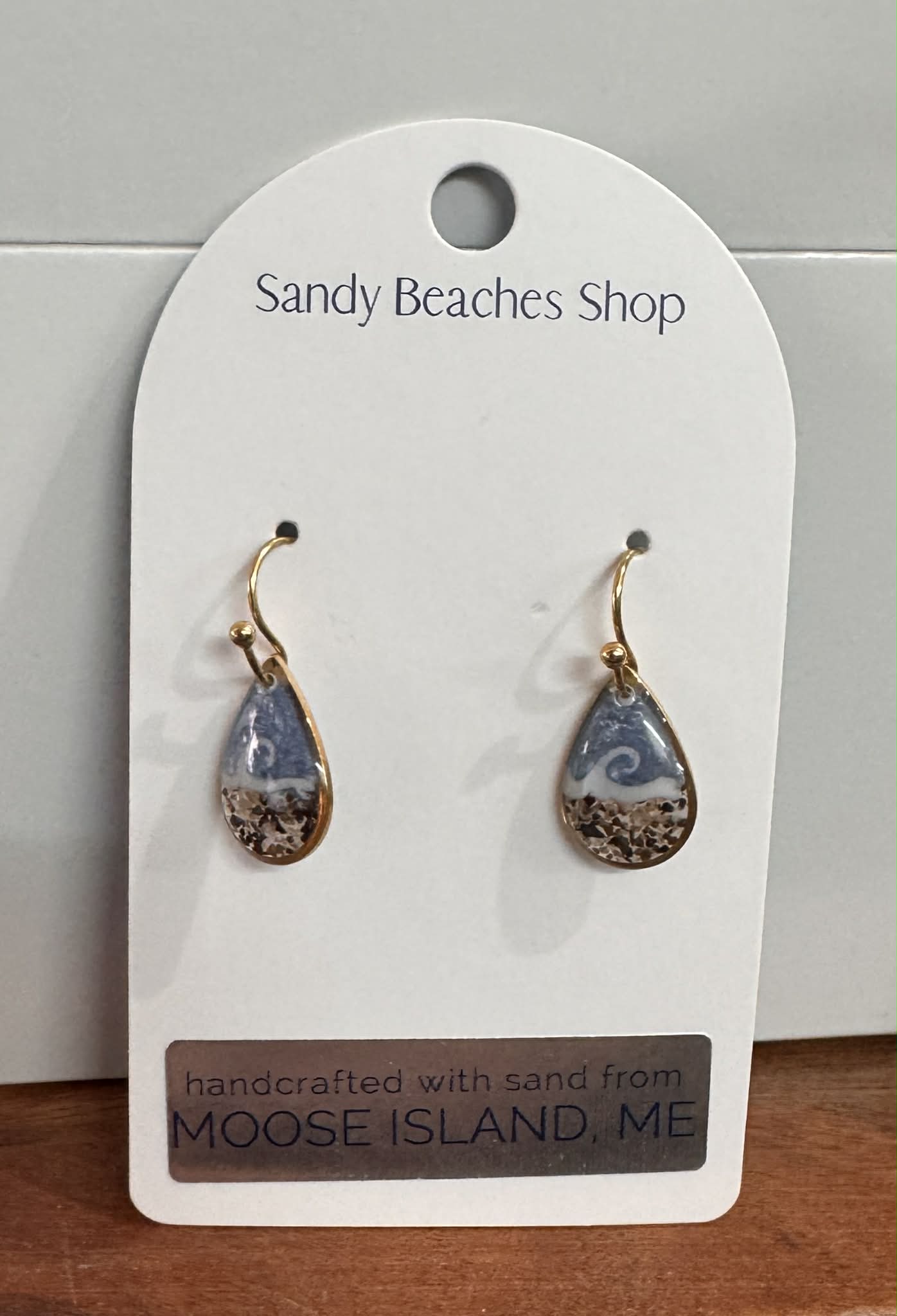 Custom Sand Filled Earrings-Gold