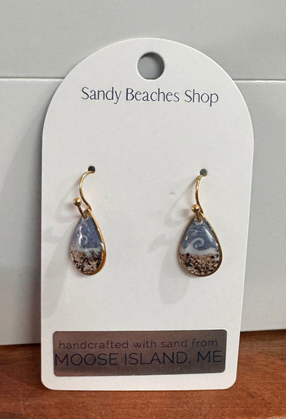 Custom Sand Filled Earrings-Gold