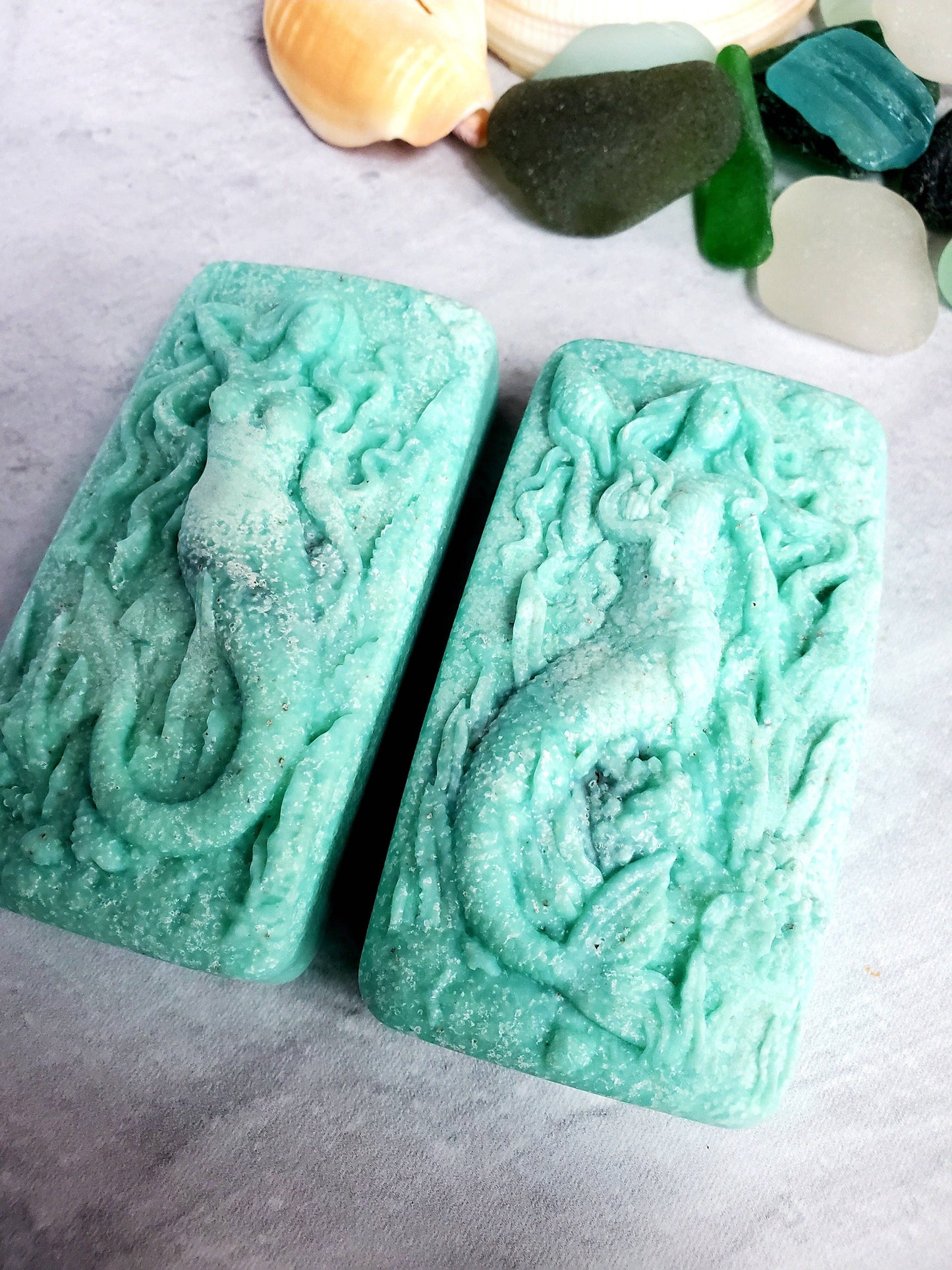 Sea Salt and Sea Glass Sea Glass Salt Soap