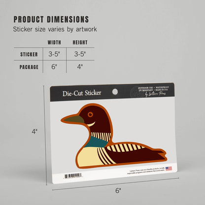STICKERS Common Loon, Geometric