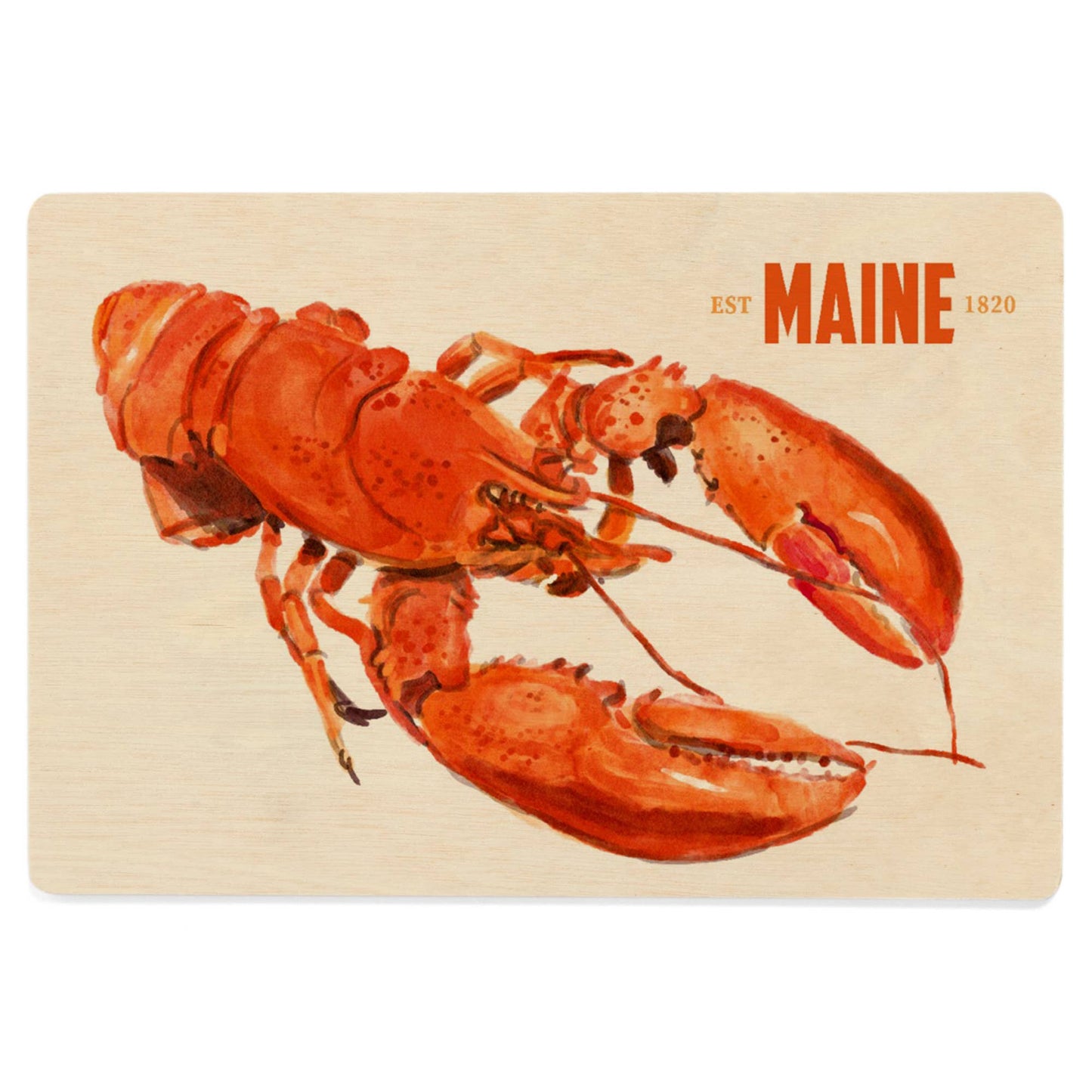 Maine Lobster WOOD POSTCARD