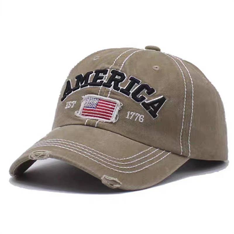 American Flag Embroidery Baseball Cap
