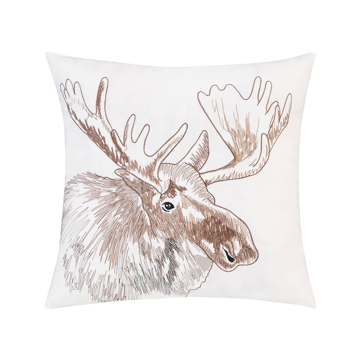 Moose Portrait Indoor/Outdoor Animal Throw Pillow