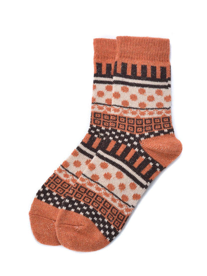 Rufia - 1 Pair of Bohemian Wool-Blend Socks