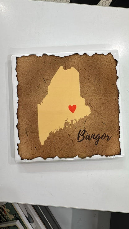 Ceramic Coasters Maine Themed