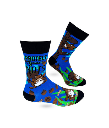 Protect Your Nuts Novelty Crew Socks