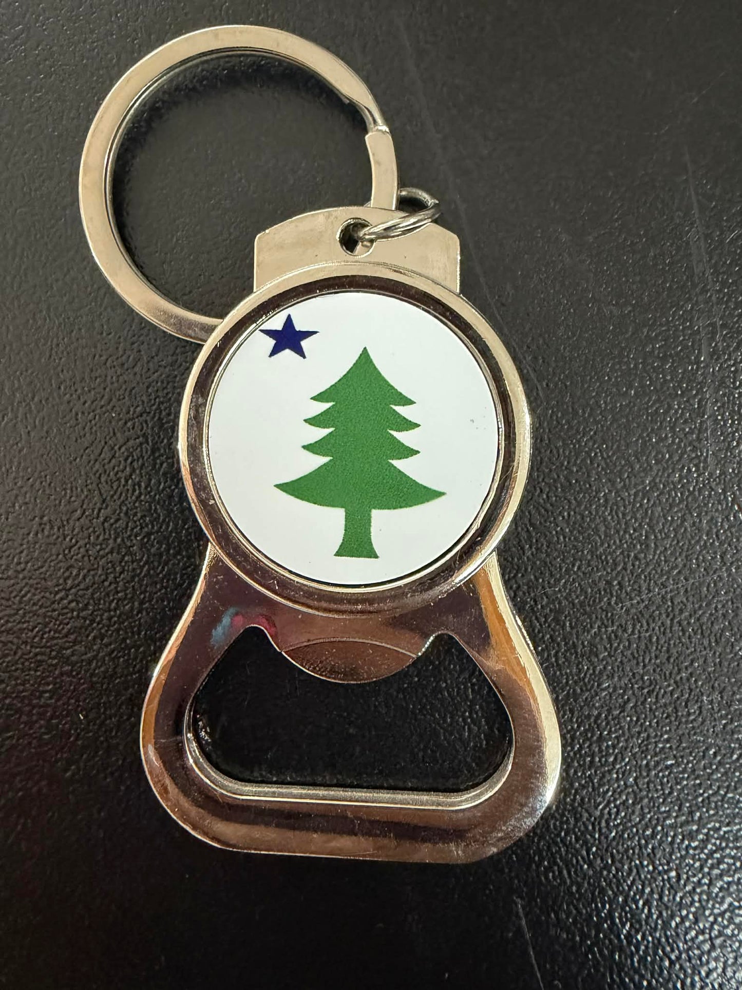 Maine themed keychain with bottle opener