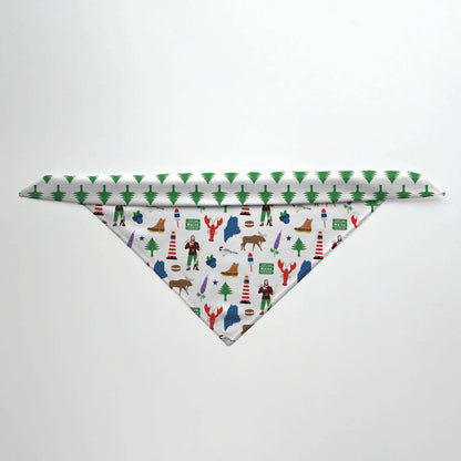 Maine Paul Bunyan Vacationland Reversible Dog Bandana