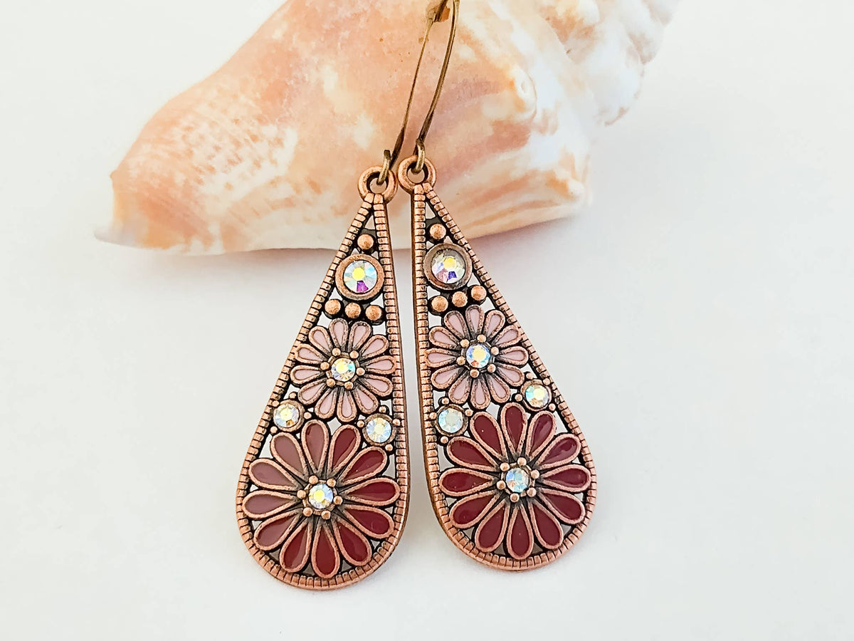 Teardrop  Boho Earrings, Dangle Earrings