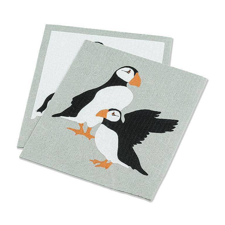 Puffins Swedish Dishcloth-6.5x8"L