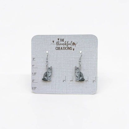 Cat Earrings | Handmade Acrylic Feline Jewelry