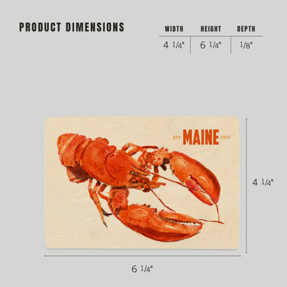 Maine Lobster WOOD POSTCARD