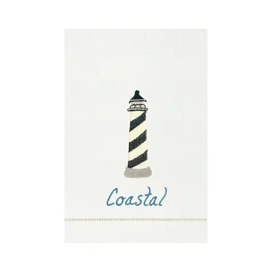 Coastal Lighthouse Hemstitch Guest Towel