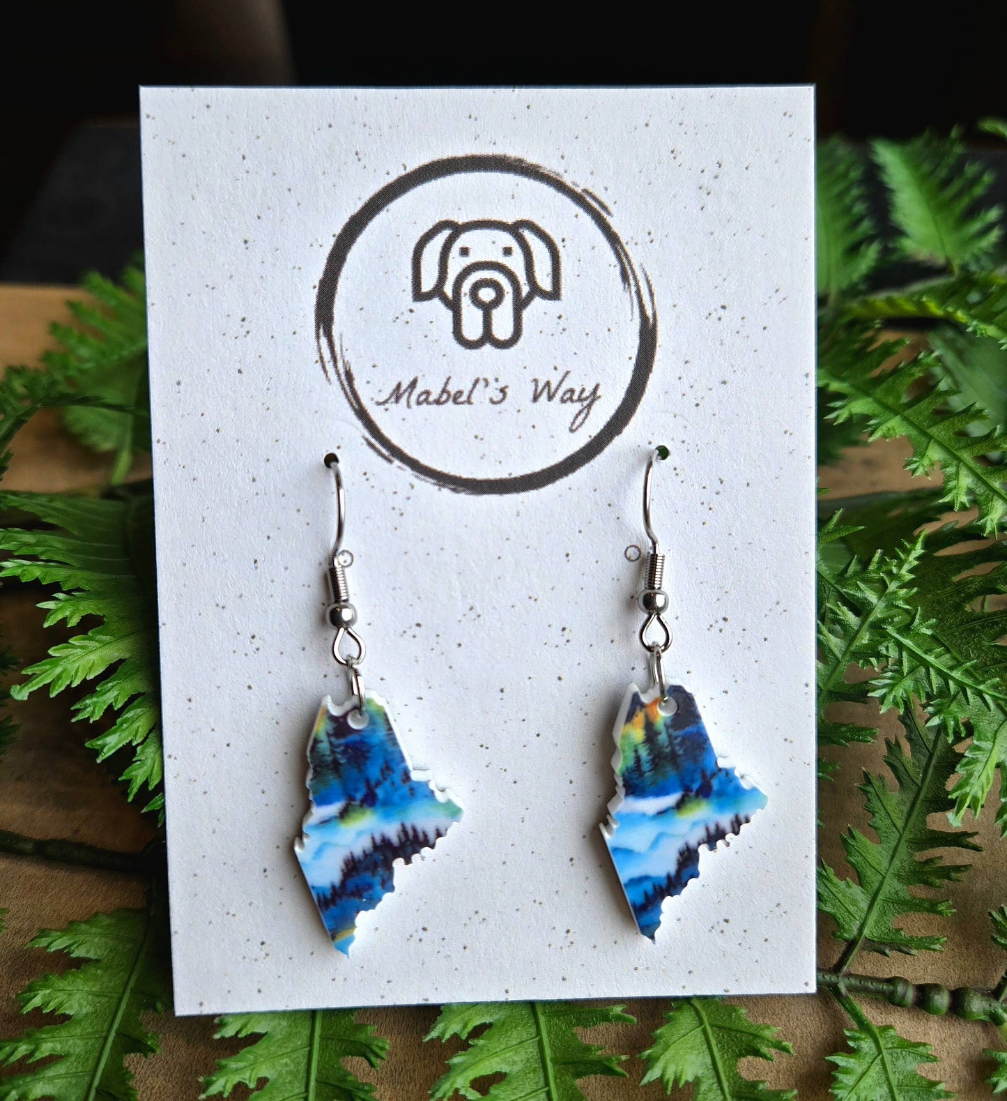 Maine Scenic Mountain Earrings