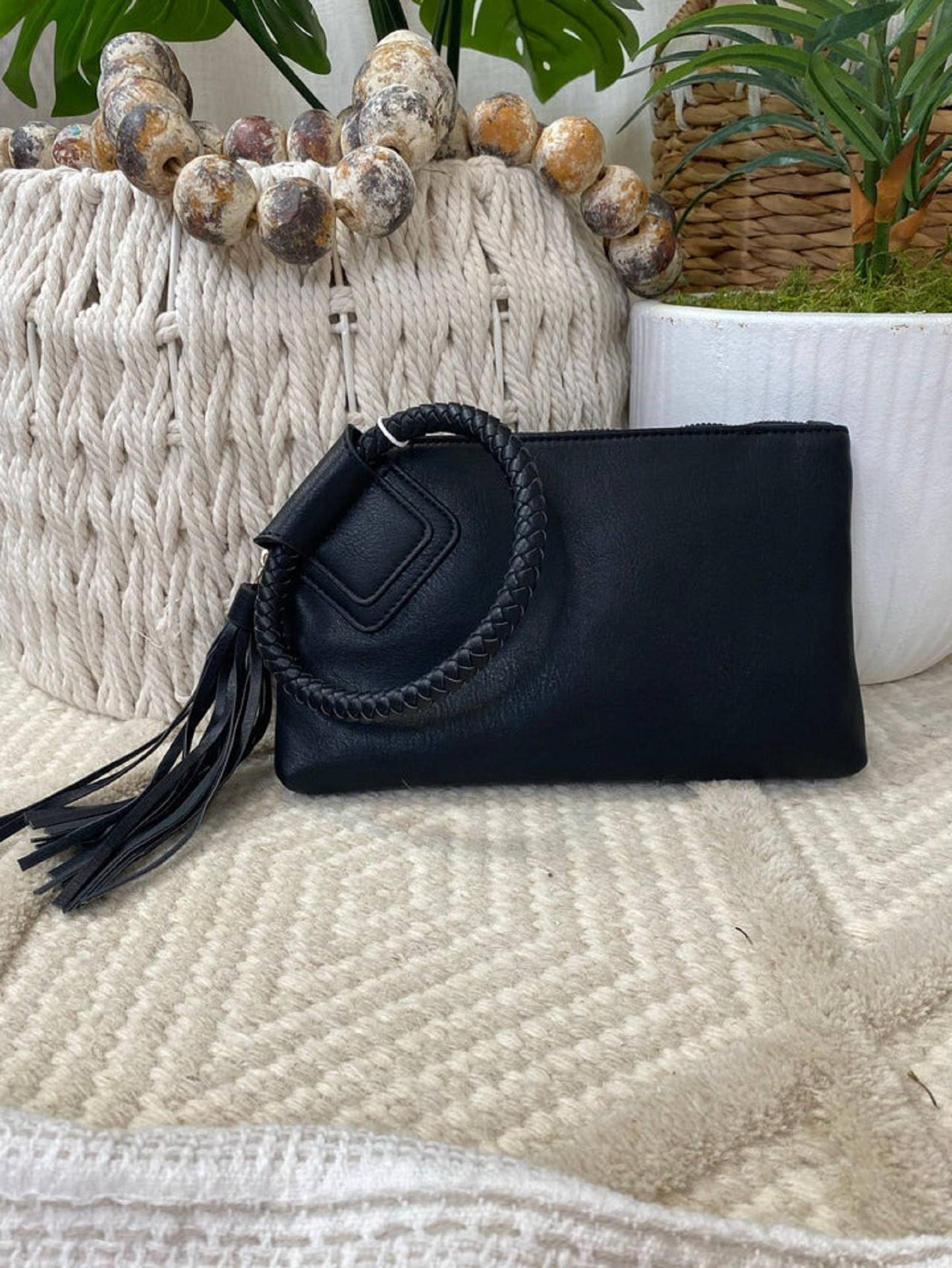 Sage Soft Vegan Leather Wristlet/Clutch