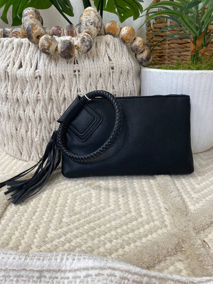 Sage Soft Vegan Leather Wristlet/Clutch