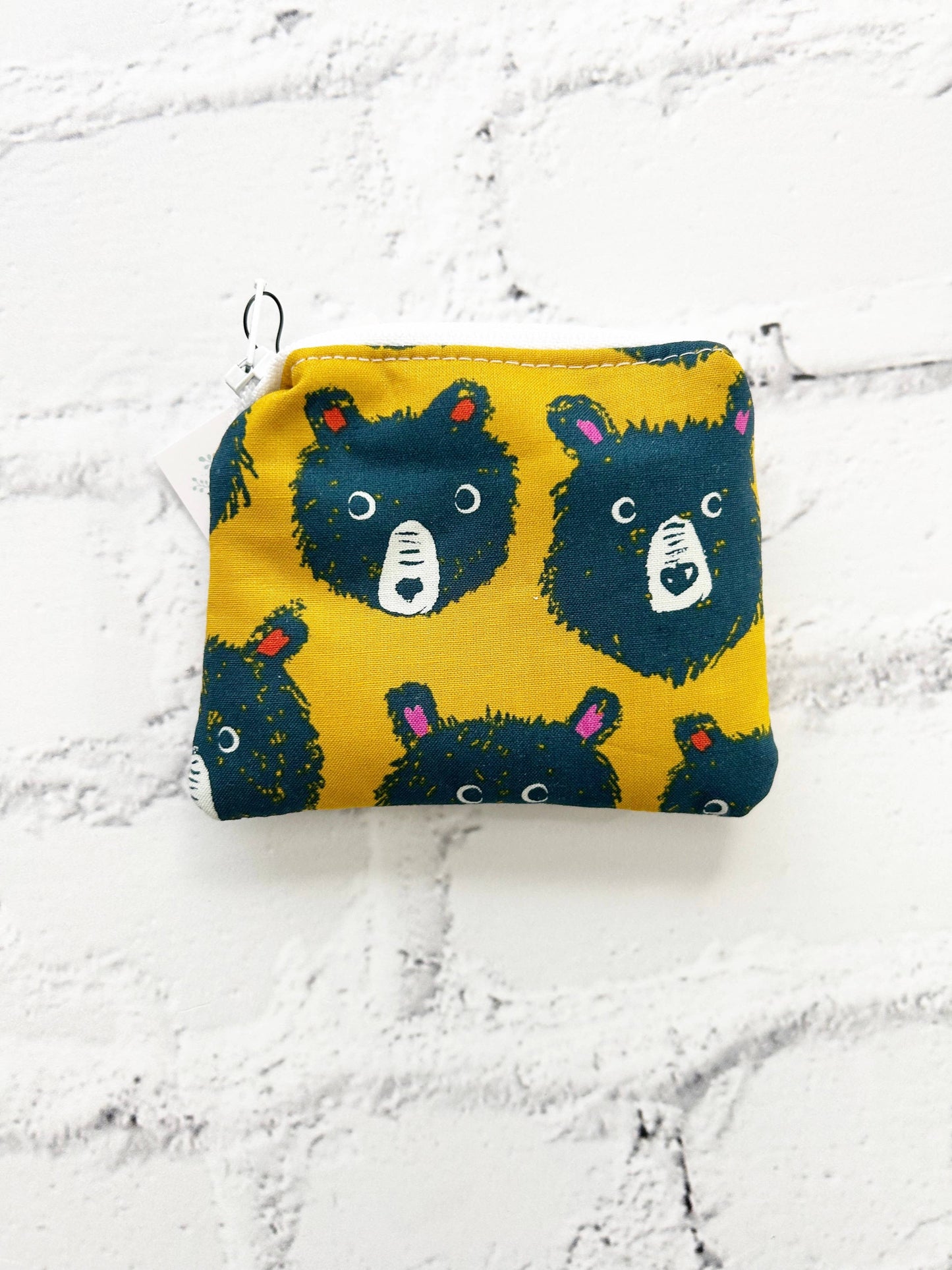 Small Fabric Pouch-Black Bears