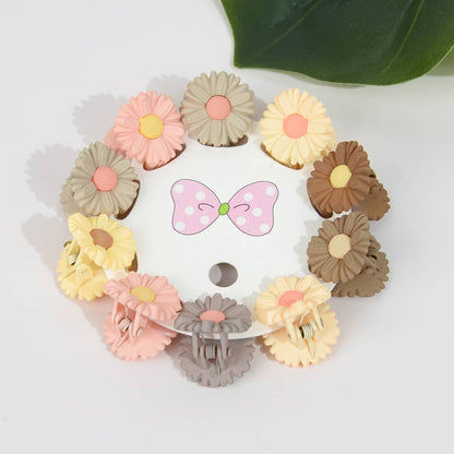 Lovely Daisy and Bow Tie Tiny Hair Claw Clips