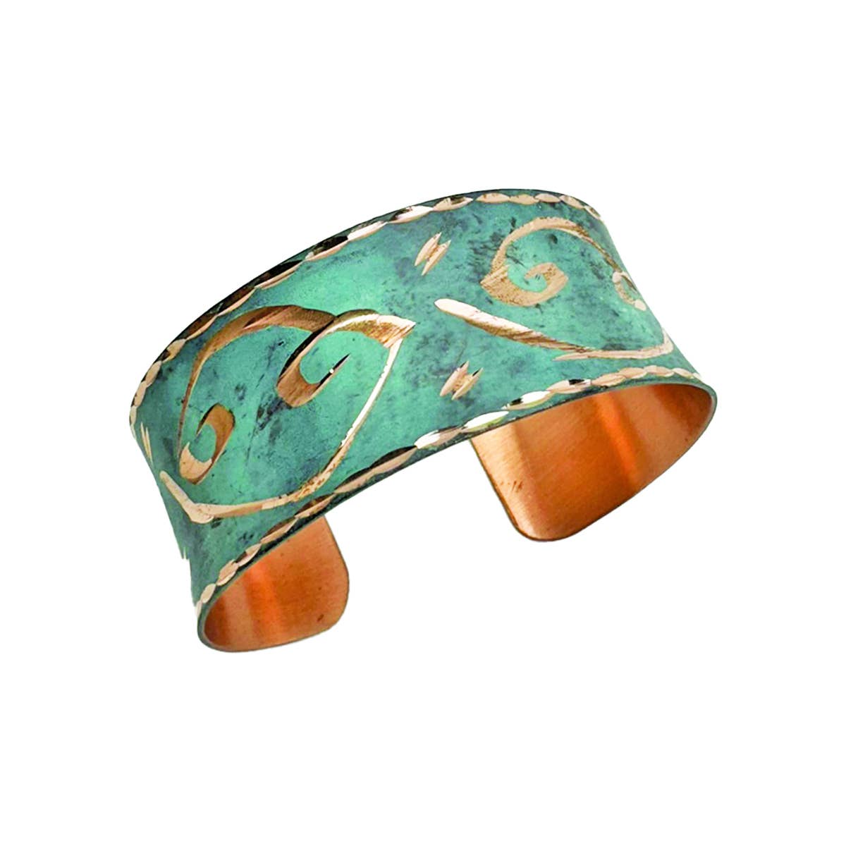 Patina Spiral of Spruce Cuff